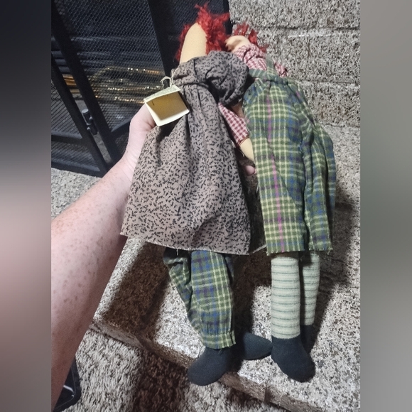 Vintage Collection Primitive Doll Raggedy Anne Dolls Couple Cottage Primitive - Picture 9 of 16